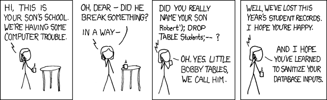 xkcd Comic #327: Exploits of a Mom