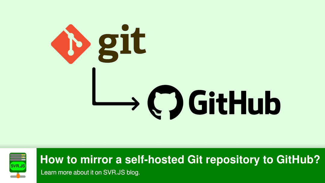 How to mirror a self-hosted Git repository to GitHub?