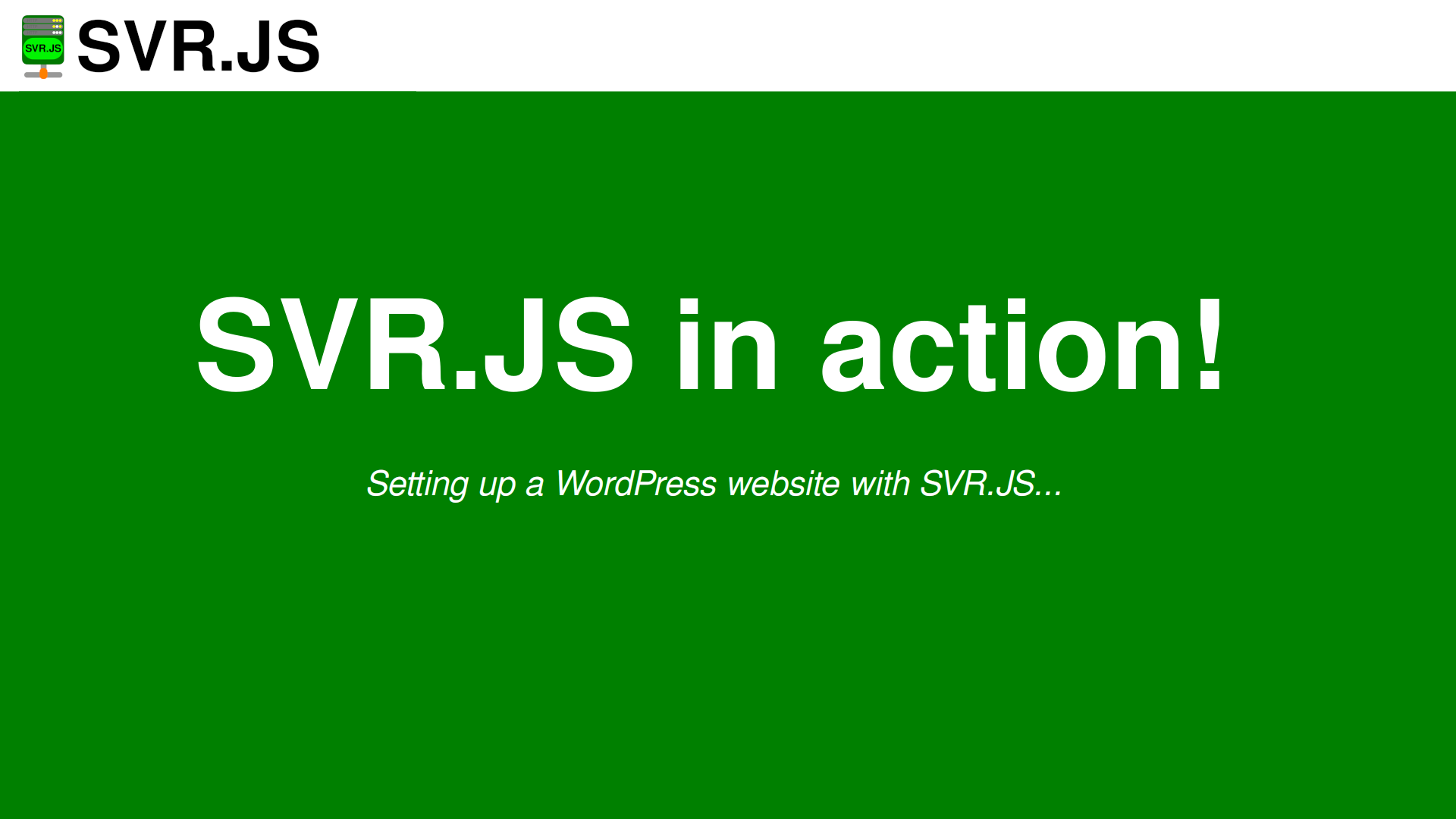 SVR.JS in action!